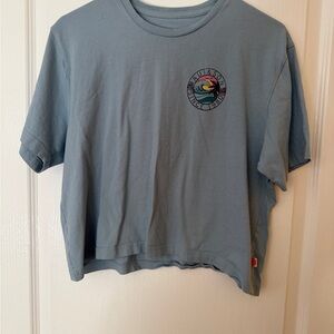 Maui and Sons Light Blue Cropped Graphic Tee